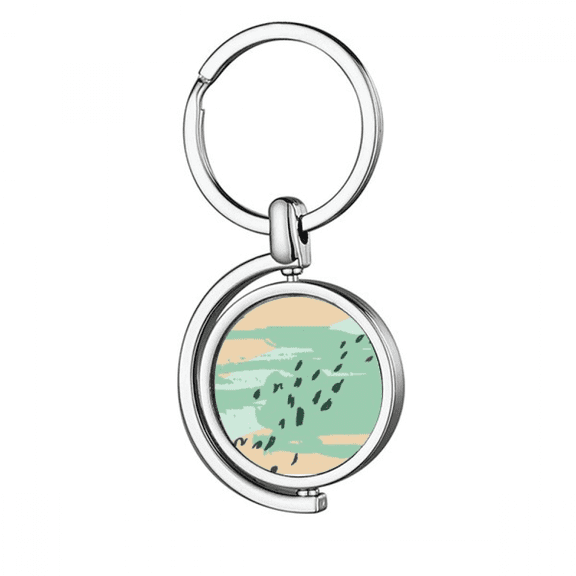 Scatter s Art Pattern Rotating Keychain Metal Keyring Holder