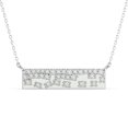 thumbnail image 1 of Silvermist Jewelry Scattered Bar Pendant Necklace 18K White Gold over 925 Sterling Silver | Everyday Jewelry for Women, Birthday Gift for Her, 1 of 2