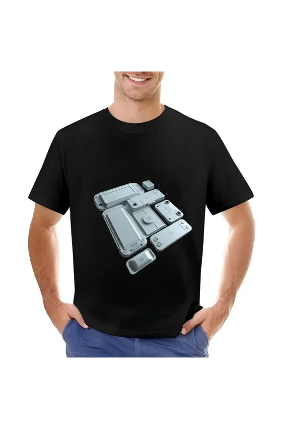 Scattered Electronic Devices Artwork Tee Tech Inspired Graphic Unisex T-Shirt up to size 5XL
