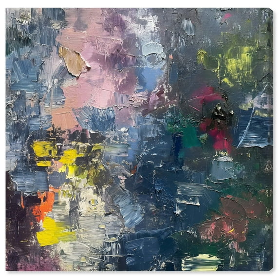 Scattered Pastel Color Abstract Canvas Wall Art by Art Remedy, Gallery Wrapped, 12"x12"