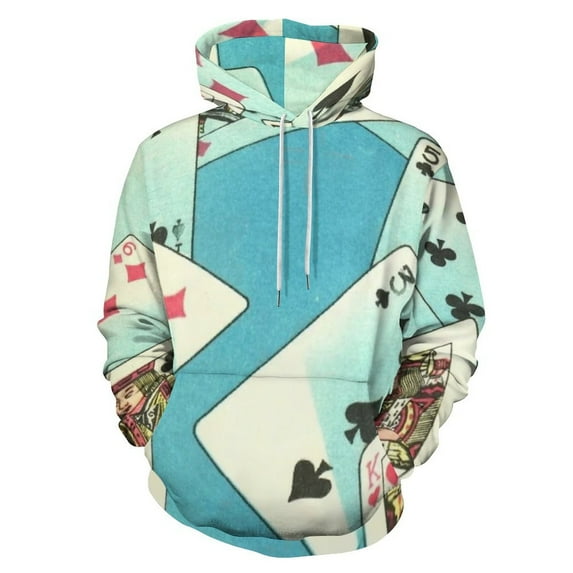 Scattered Playing Cards 3D Print Hoodie Men Women Autumn Thin Pullover Sweatshirt Vintage Streetwear Tops
