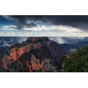 Scattered Showers At Grand Canyon Poster Print - Aidong Ning (24 x 18)