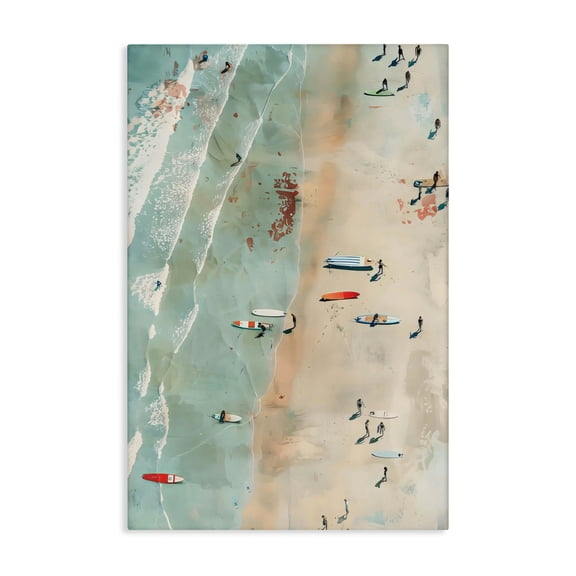 Stupell Industries Scattered Surf Board Beach Canvas Wall Art, design by LSR Design Studio, 36 x 24