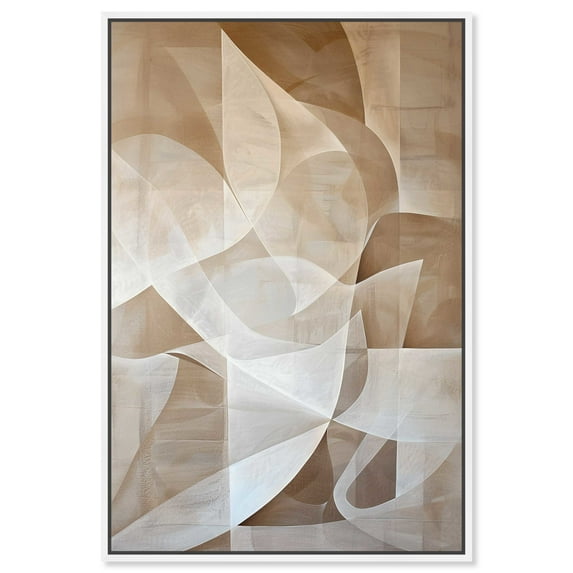Scattered Thoughts Abstract Shapes Wall Art Canvas Wall Art by Art Remedy, White Floater Frame, 17" x 25"