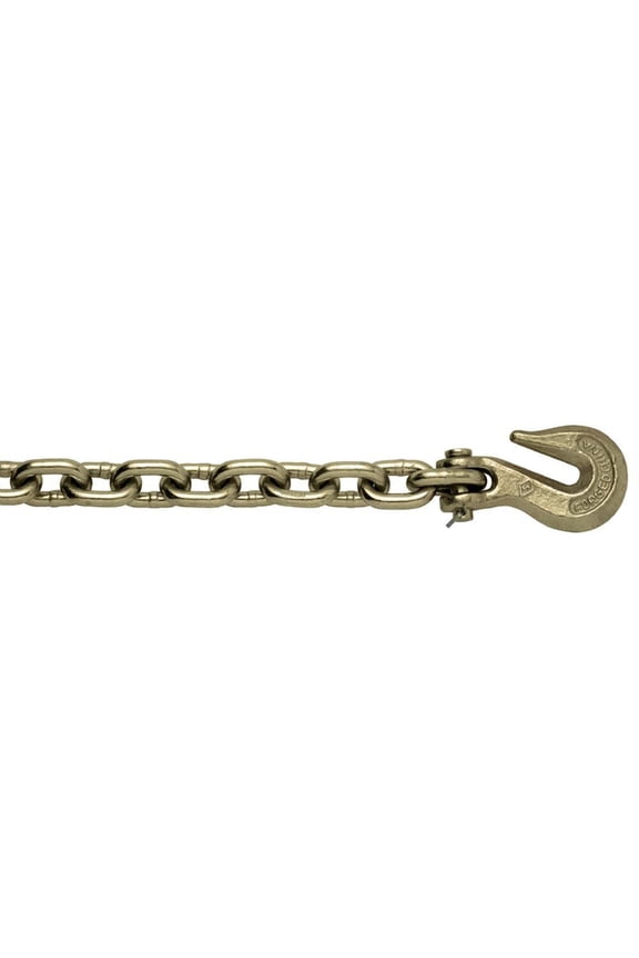 3/8 In. Grade 70 Transport Binder Chain Clevis Grab Hook Each End 20 Ft. 6600 Lbs. Wll