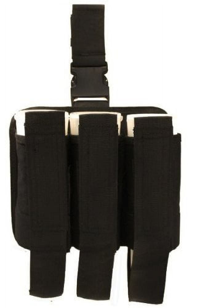 Scenario Black Triple Universal Paintball 3 Pod Drop Leg Carrier Pouch
