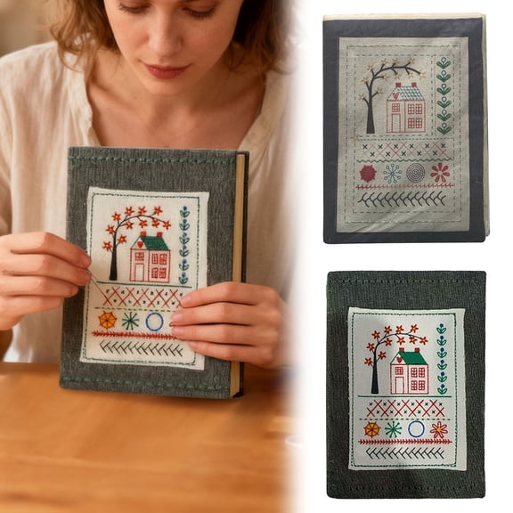 All Scenario Embroidery Book Portable DIY Craft Kit with Complete Instructional Tutorial for Beginners and Enthusiasts Learn Various Stitching Techniques with Easy to Follow Patterns and Guides