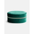 thumbnail image 1 of Scenario Women's Oval Zippered Velvet Jewelry Organizer, Green, 1 of 4
