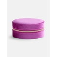 thumbnail image 1 of Scenario Women's Oval Zippered Velvet Jewelry Organizer, Magenta, 1 of 4