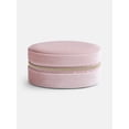 thumbnail image 1 of Scenario Women's Oval Zippered Velvet Jewelry Organizer, Pink, 1 of 4