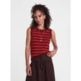 thumbnail image 1 of Scenario Women's Sweater Vest with Crochet Trim, Lightweight, Sizes XS-XXXL, 1 of 6