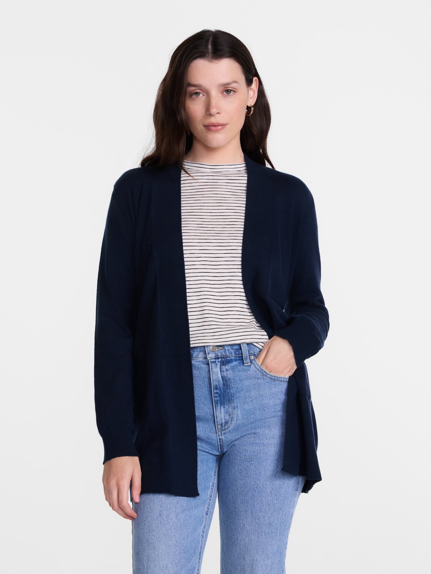 Scenario Women's Belted Lightweight Cardigan, Sizes XS-XXXL