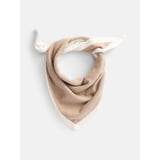 Scenario, Women's Border Stripe Knit Triangle Scarf, Beige - Walmart.com