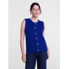 Scenario Women's and Women's Plus Button Front Textured Sweater Vest, Lightweight, Sizes XS-4X