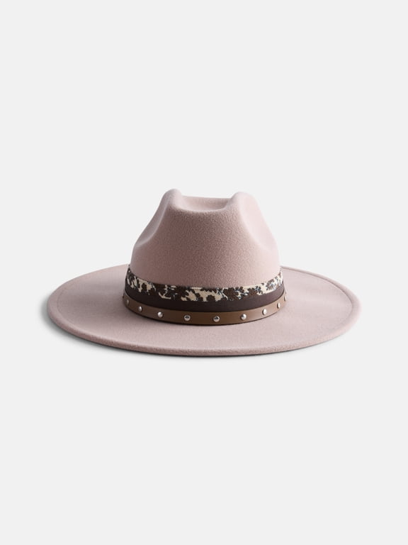 Women's Cattleman Fedora Hat, Deep Taupe