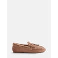 thumbnail image 1 of Scenario Women's Fringe Faux Shearling Moccasin Flats, 1 of 5