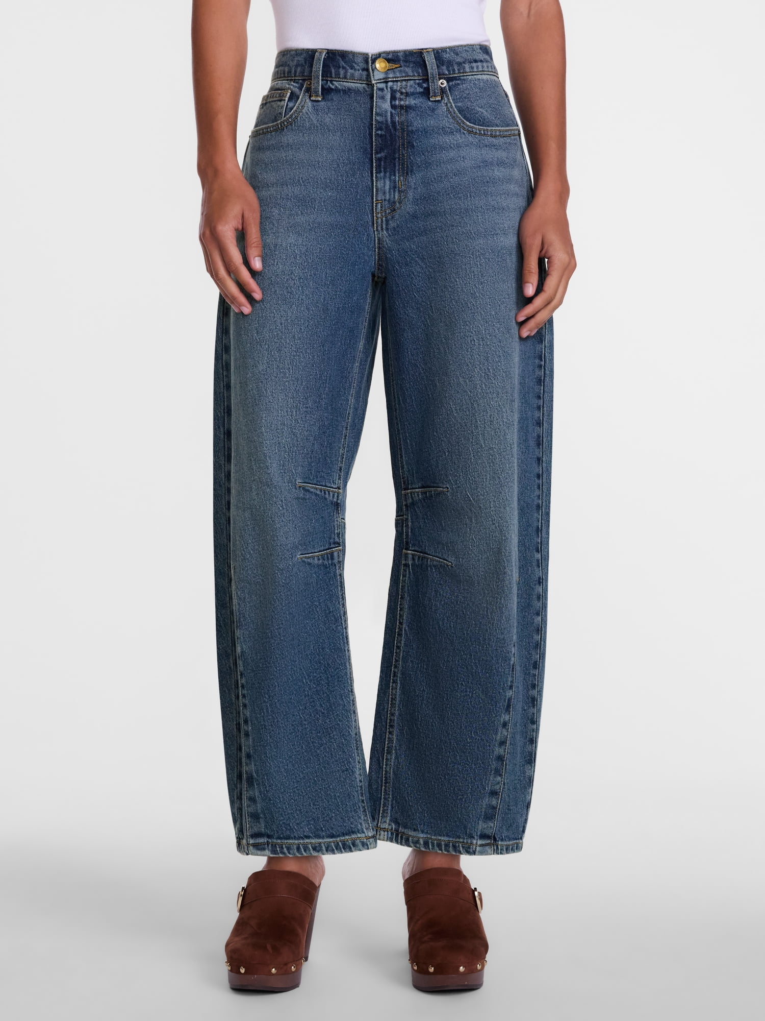 Scenario Women's and Women's Plus High Rise Horseshoe Jeans, 26" Inseam, Sizes 0-28W