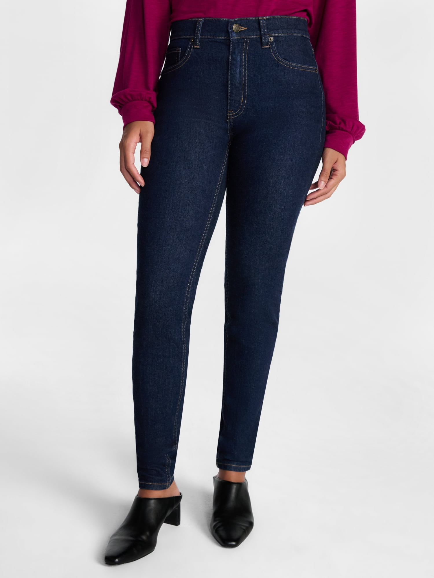 Scenario Women's High Rise Skinny Jeans, 27", 29", 31" Inseams, Sizes 0-20