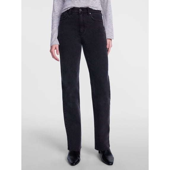 Scenario Women's High Rise Straight Leg Jeans, 28" Inseam, Sizes 0-20