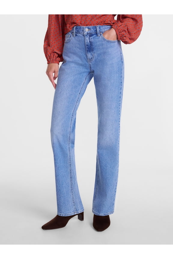 Women's High Rise Straight Leg Jeans, 28" Inseam, Sizes 0-20