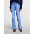 thumbnail image 1 of Scenario Women's and Women's Plus High Rise Straight Leg Let Down Hem Jeans, 29" Inseam, Sizes 0-28W, 1 of 7