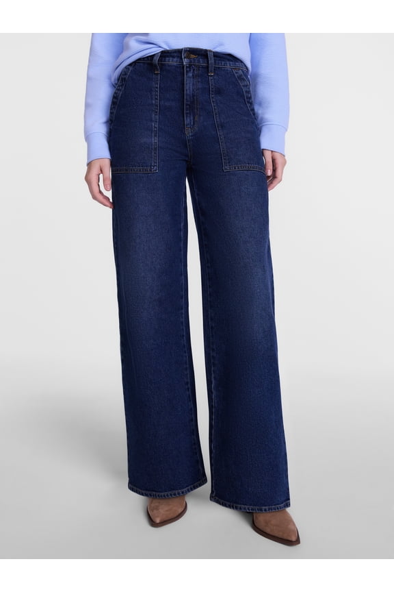 Women's High Rise Utility Jeans, 31" Regular and 29" Short Inseam, Sizes 0-20