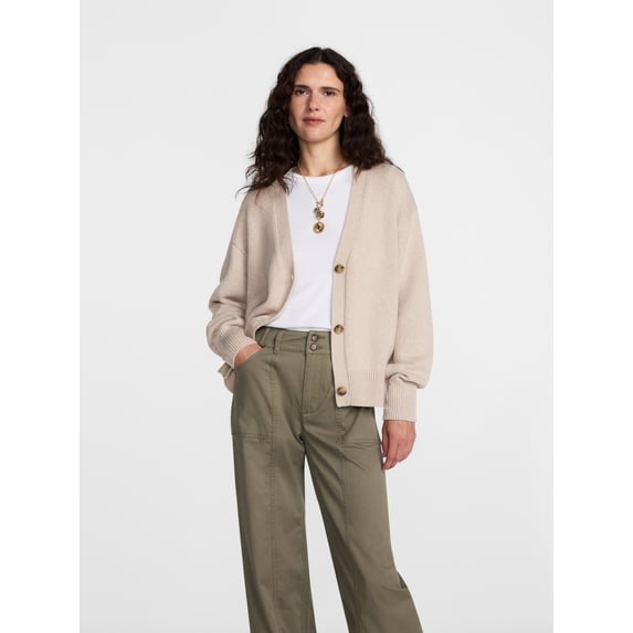 Scenario Women's Button Front Lightweight Cardigan, Sizes XS-XXXL