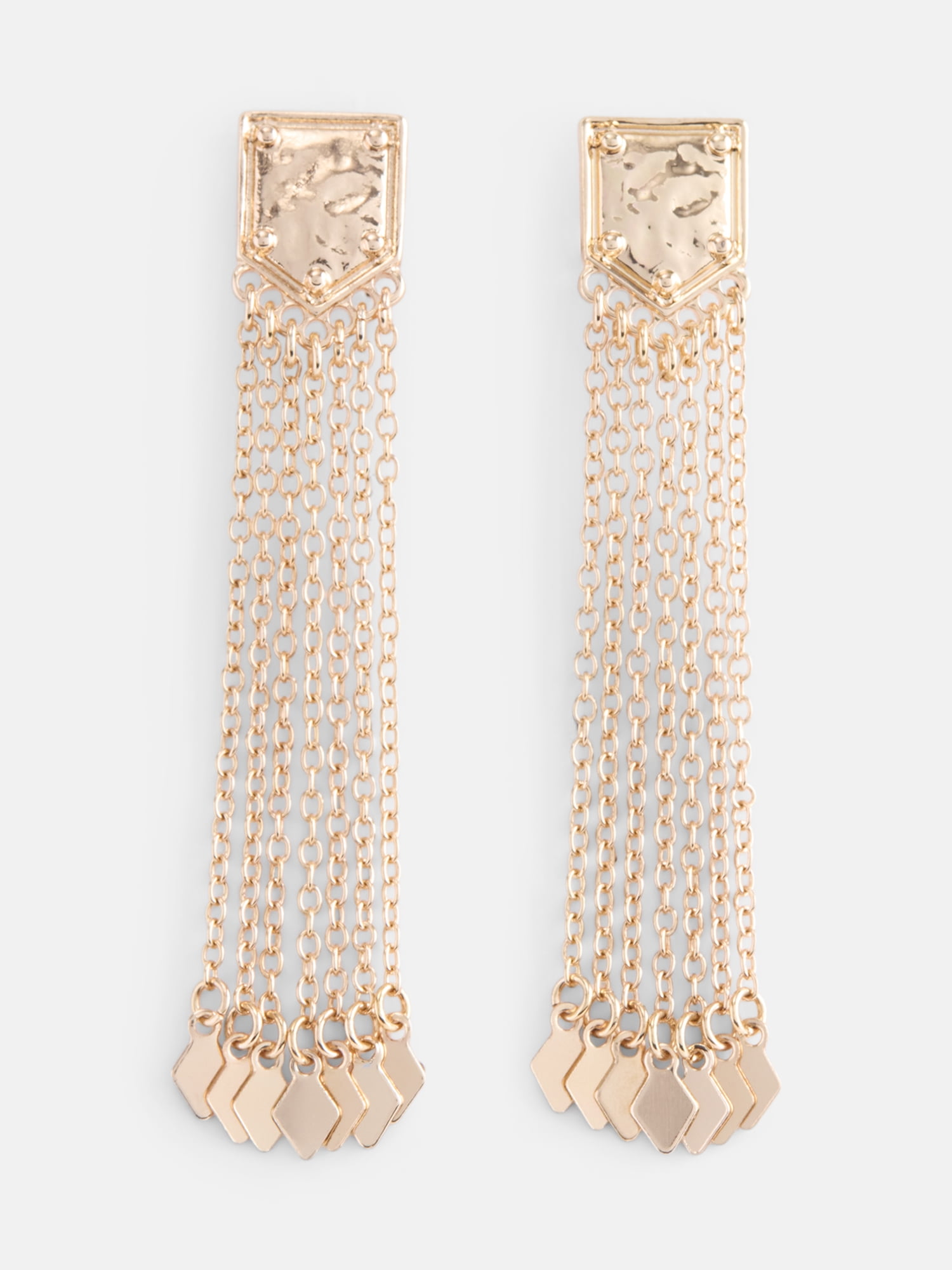 Scenario Women's Gold Tone Tassel Earrings
