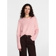 thumbnail image 1 of Scenario Women's and Women's Plus Cozy Crewneck Sweater with Long Sleeves, Sizes XS-4X, 1 of 5