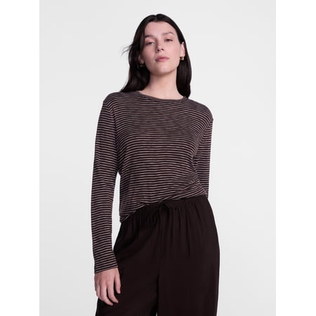 Scenario Women's Oversized Tee with Long Sleeves, Sizes XS-XXXL