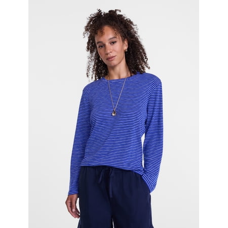 Scenario Women's Oversized Tee with Long Sleeves, Sizes XS-XXXL
