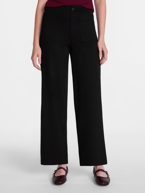 Women's Patch Pocket Ponte Pants, 28" Inseam, Sizes 0-20