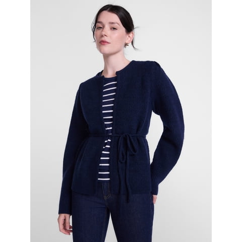 Scenario Women's and Women's Plus Open Tie Cardigan Lightweight Sweater, Sizes XS-4X