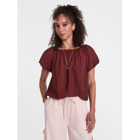 Scenario Women's Puff Sleeve Top, Sizes XS-XXXL