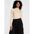 thumbnail image 1 of Scenario Women's Rib Mock Neck Top with Long Sleeves, Sizes XS-XXXL, 1 of 6