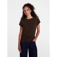 thumbnail image 1 of Scenario Women's and Women's Plus Pullover Rollneck Lightweight Sweater with Short Sleeves, Sizes XS-4X, 1 of 6