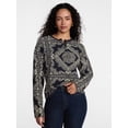 thumbnail image 1 of Scenario Women's Thermal Henley Shirt with Long Sleeves, Sizes XS-XXXL, 1 of 6