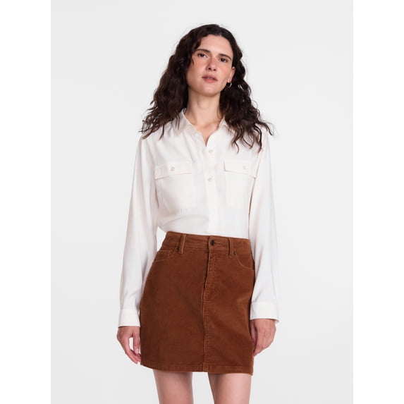 Scenario Women's Utility Tunic Shirt with Long Sleeves, Sizes XS-XXXL