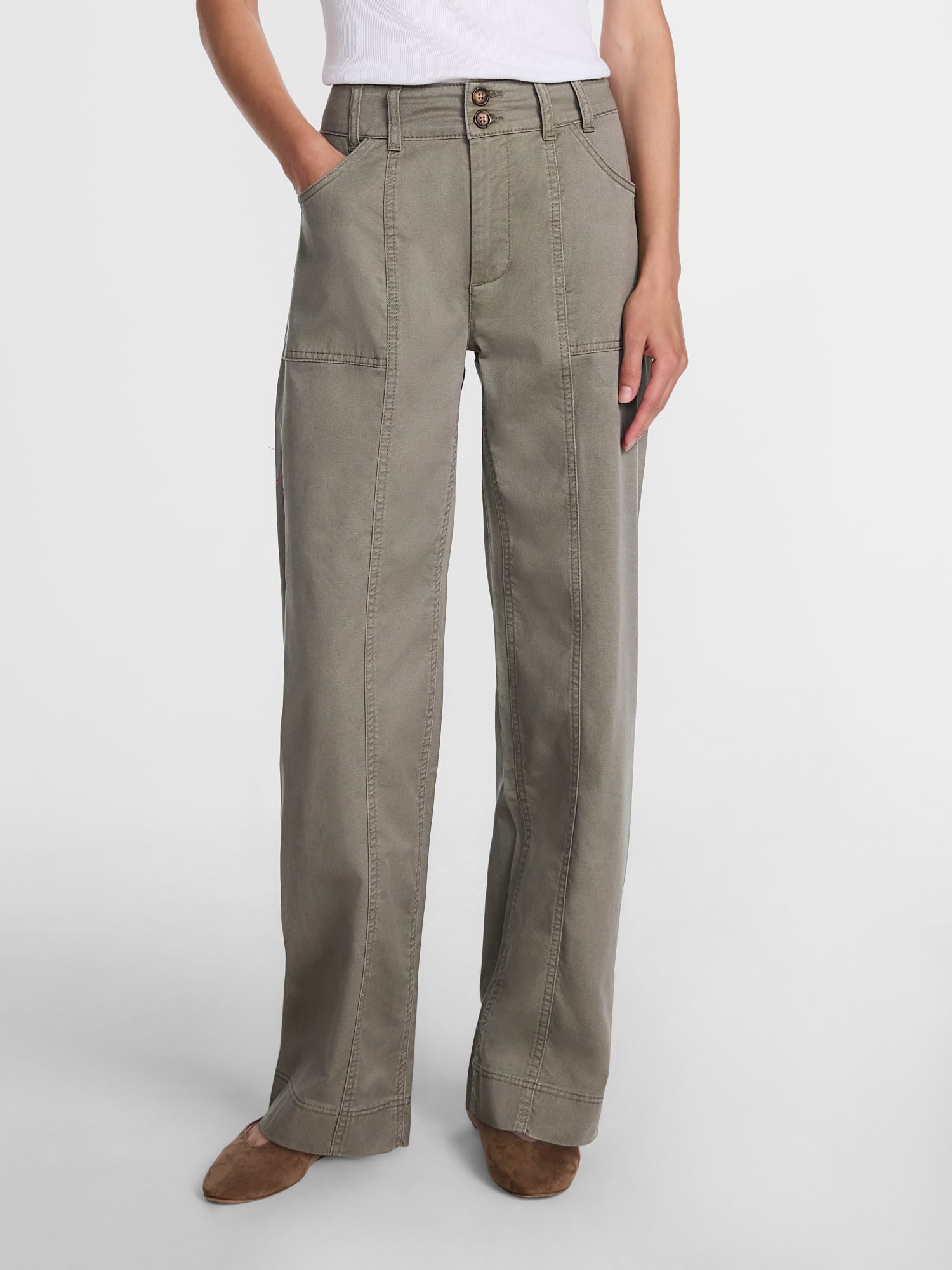 Scenario Women's Wide Leg Utility Pants, 31" Inseam, Sizes 0-20