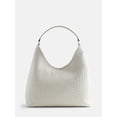 thumbnail image 1 of Scenario Women's Faux Leather Woven Hobo Shoulder Bag, Mother of Pearl, 1 of 5