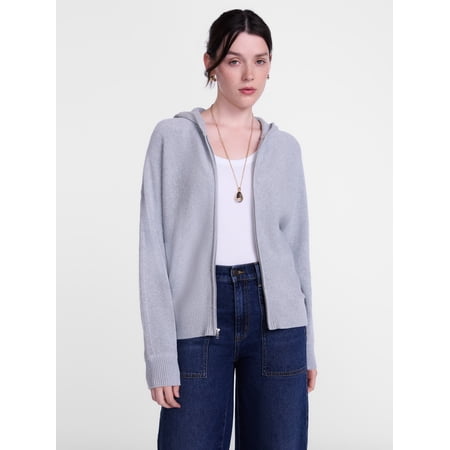 Scenario Women's and Women's Plus Full Zip Hoodie Sweater, Sizes XS-4X