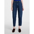 thumbnail image 1 of Scenario Women's and Women's Plus High Rise Barrel Jeans, Regular 28", and Short 26" Inseam, Sizes 0-28W, 1 of 7