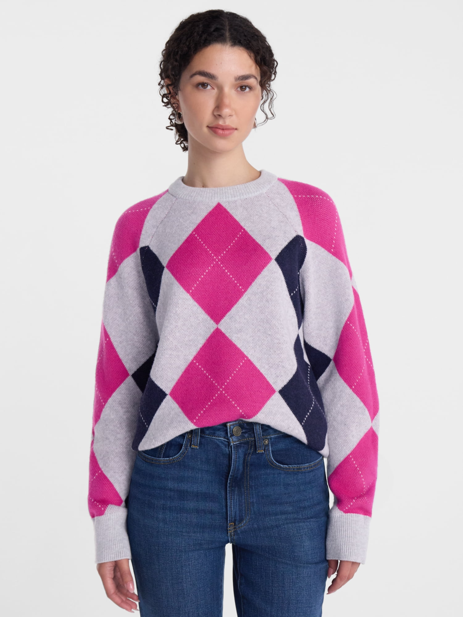 Scenario Women's and Women's Plus Cozy Pattern Sweater, Lightweight ...