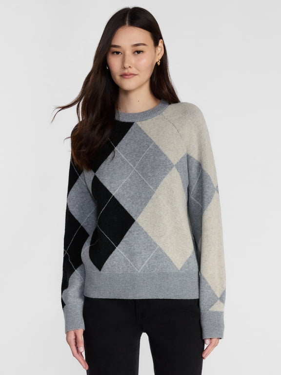 Women's and Women's Plus Cozy Pattern Sweater, Lightweight, Sizes XS-4X