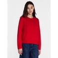 thumbnail image 1 of Scenario Women's and Women's Plus Cozy Crewneck Sweater with Long Sleeves, Sizes XS-4X, 1 of 6