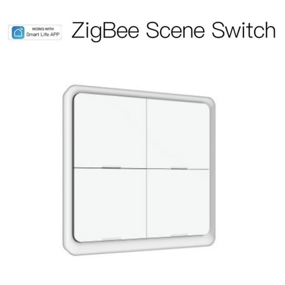 Scene Button 4 Gang Zigbee 12 Scene Switch Mechanical Push Button Controller