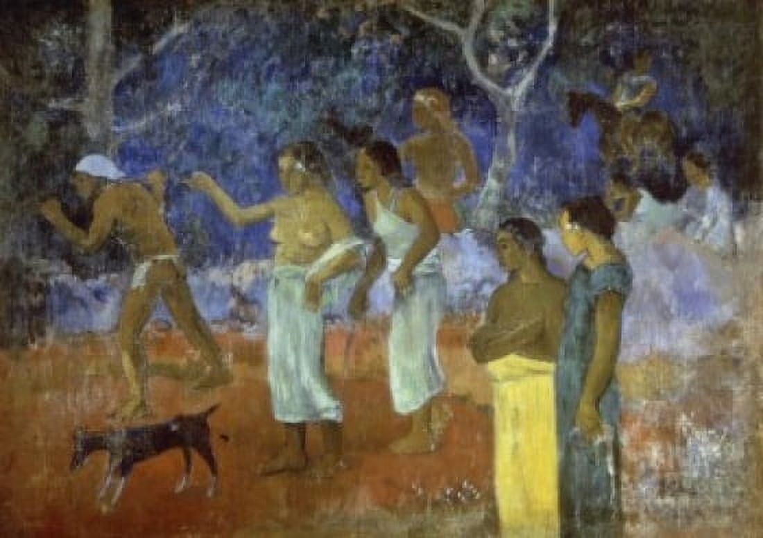 Scene From a Tahitians Life A 1896 Gauguin Paul 1848-1903 French Hermitage Museum St Petersburg Canvas Art - Gauguin Paul (24 x 36)