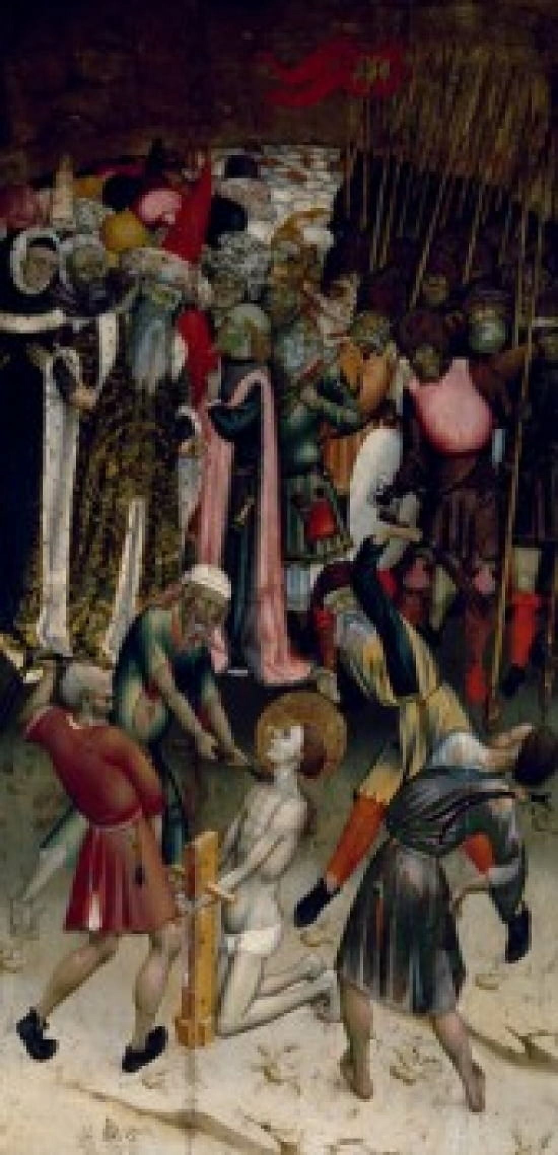 Scene From Legend of Saint George  The Flagellation by Bernardo Martorell  15th Century  (1400-1452)  France  Paris  Musee du Louvre Canvas Art - Bernardo Martorell (24 x 36)