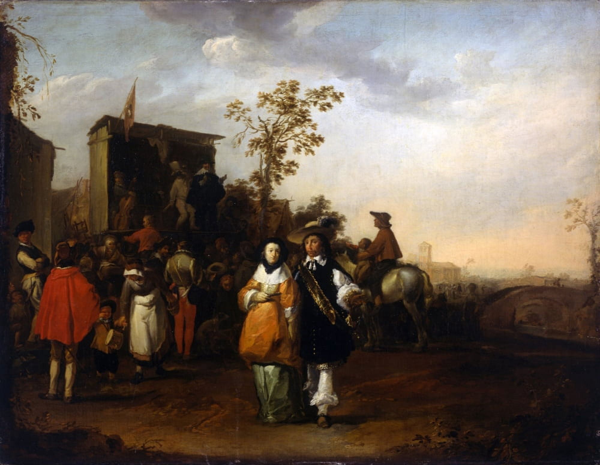 Scene Of Dailylife In A Village Canvas Art - (36 x 24)