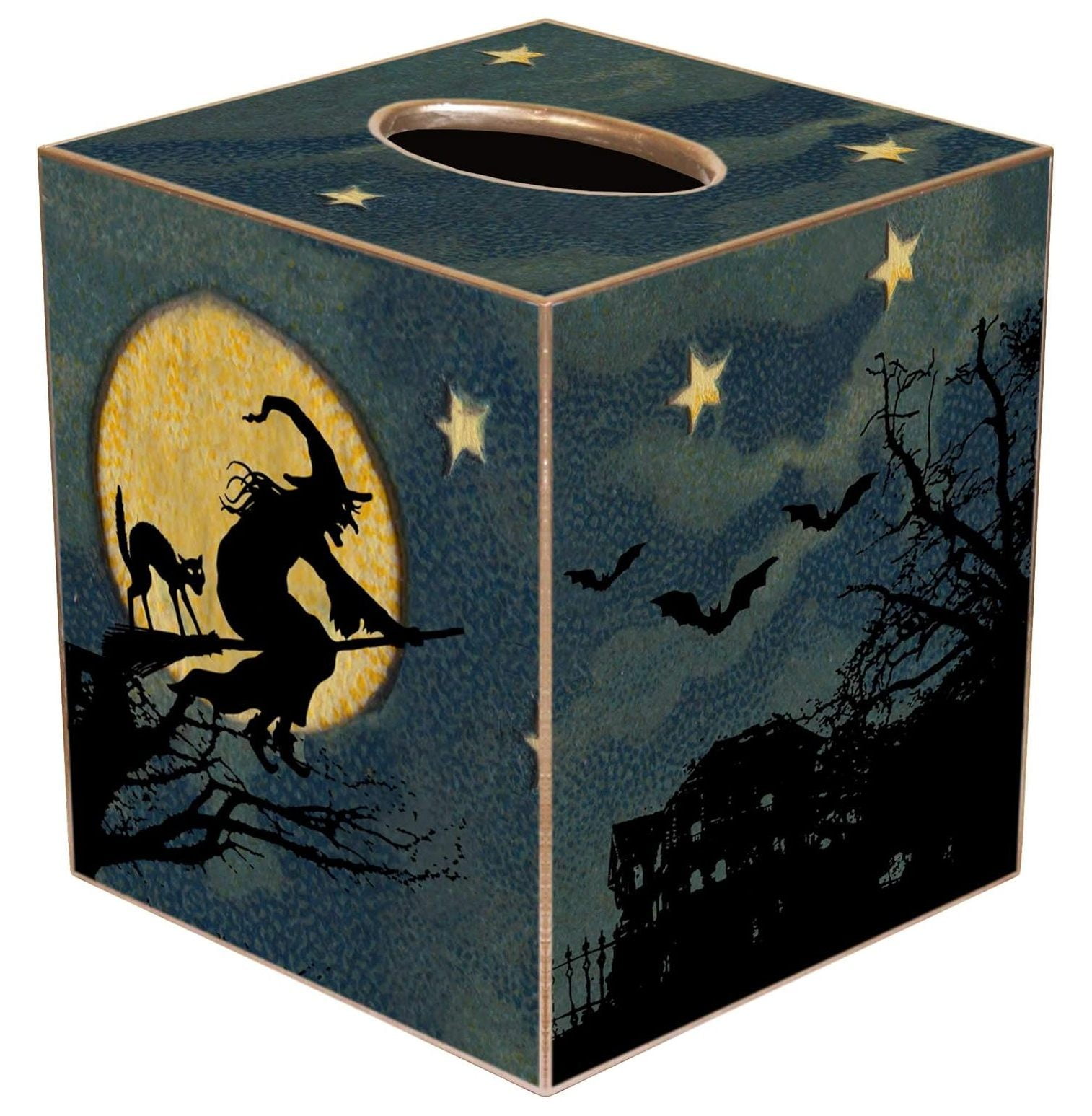 Scene Paper Mache Tissue Box Cover • Decorations